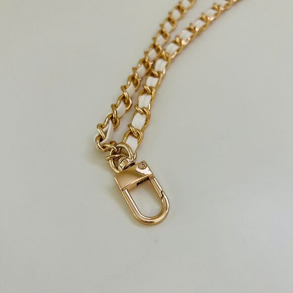 ARTIKL White Faux Leather Gold Smart Phone Strap Lanyard Chain - Picture 2 of 3